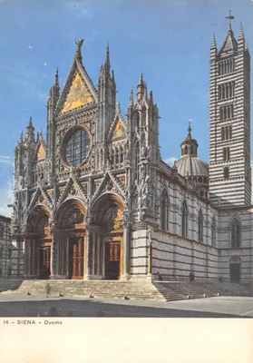 Sienne — Cathédrale et tour de Sienne — éditeur Milano - Imprimé en Italie, n° 14