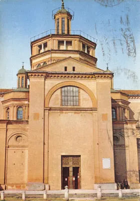 Église Santa Maria in Campagna — façade principale avec dôme octogonal — éditeur RICORDI Officine Grafiche S.p.A. Milano