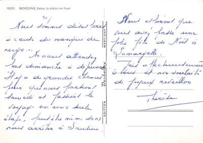 Morgins, Valais — station en hiver — édition Datbelley n°19201 — पीछे