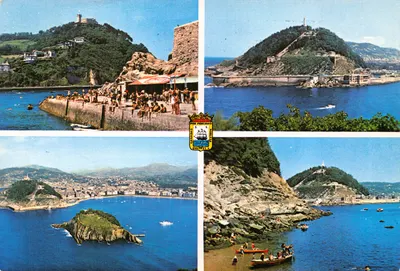 San Sebastián — vue panoramique en quatre scènes — éditeur POR FERNANDO, n° 711104