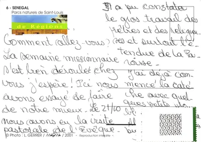 Senegal — Parcs naturels de Saint-Louis — éditeur de Régions — पीछे