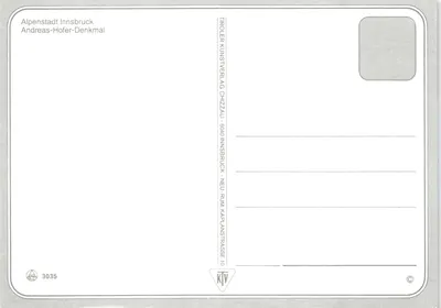 Alpenstadt Innsbruck — Monument Andreas Hofer — éditeur TROLOER KUNSTVERLAG CHIZZALU — पीछे