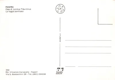 Pompeii - Casa di Loreio Tiburtino — loggia porticata, éditeur CO.GRAF s.r.l — पीछे