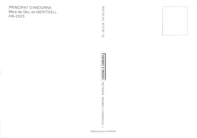 Mare de Déu de Meritxell — église et paysage automnal — Éditions A. Campaña, Barcelone — पीछे