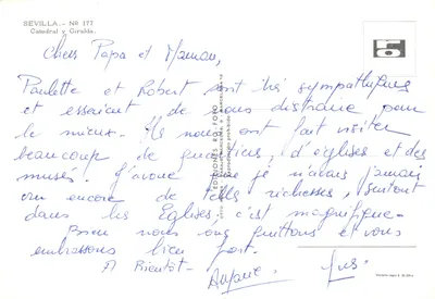 Seville — Cathédrale et Giralda — Éditions RQ-Foto, n° 177 — 뒷면
