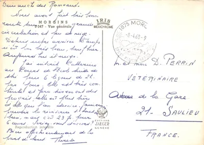 Morgins — Vue générale — Éditions Jaeger, n° 3047 — 뒷면