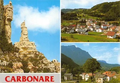 Carbonare — vue panoramique avec rochers et village — éditeur FOTO GHINA