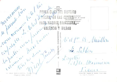 Porto Cristo — vue aérienne de la plage et du port — Éditeur: Escudo de Oro, n° 2611 — पीछे