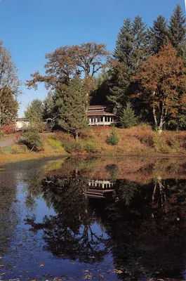Mirror Pond — vue du Trappist Abbey of Our Lady of Guadalupe — Smith-Western Inc. CT-2778