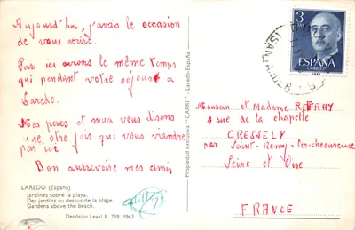 Jardines sobre la playa — Laredo (España) — éditeur Propiedad exclusiva "CAPRI" — पीछे