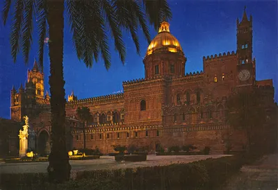 Cathédrale de Palerme — vue nocturne — Poligraf, Via P. Belmonte, 21, 23 Palerme, n° 2887