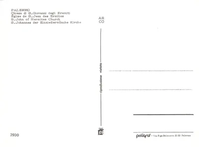 Palerme — Église de S. Jean des Ermites — poligraf, n° 2930 — पीछे