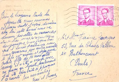 Gand — Vue du canal avec les maisons historiques — éditeur non visible — पीछे
