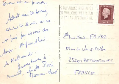 Zeeland — carte postale touristique illustrée — Uitgave Den Hollander B.V — पीछे
