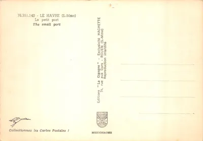 Le Havre — Le petit port — Éditions 'La Cigogne' — पीछे