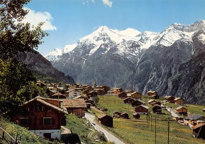 Grächèn — vue du Weisshorn et du Brunegghorn — éditeur E. Walter, Grächèn
