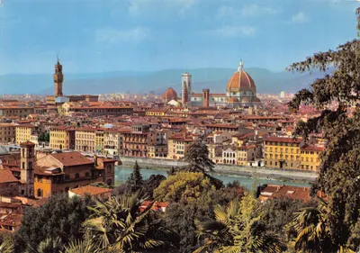 Florence — panorama avec la cathédrale et le fleuve — Foto Brunner & C. - Como - n°90-048