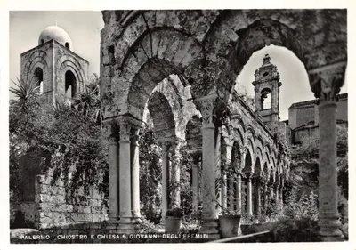 Palerme — Chiostro et chiesa S. Giovanni degli Eremiti — éditeur Rip. Vletata