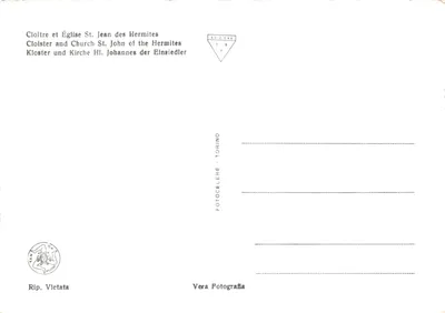 Palerme — Chiostro et chiesa S. Giovanni degli Eremiti — éditeur Rip. Vletata — पीछे
