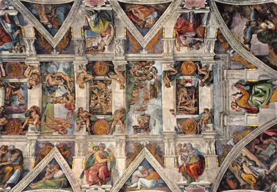 Cappella Sistina — Partie de la voûte — éditeur VERDESI, n° 598
