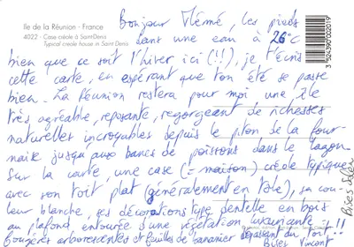 Case créole — maison typique à Saint-Denis — éditeur Serge Gélaben — पीछे