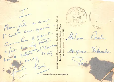 Cabarka - Tunisie — vue du château sur colline et troupeau près de la mer — éditeur ETA — पीछे