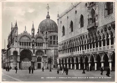 Vénétie - Angle du Palazzo Ducale et de la Basilique Saint-Marc — éditeur Fot. G. Brocca, n° 48