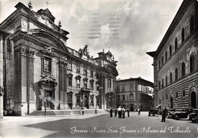 Florence - Piazza San Firenze et Palazzo del Tribunale — éditeur Vera Fotografia - Rip. Interdetta, n° 834