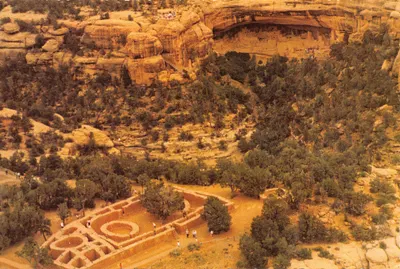 Sun Temple — Mesa Verde National Park, Colorado — éditeur H.S. Crocker Co. Inc. n° MV-33