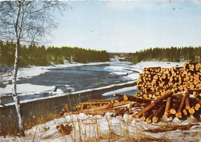 Dalarne — rivière Dalälven en hiver — éditeur PRESSBYRAN