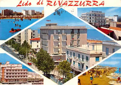 Lido di Rivazzurra — vue panoramique du littoral et de l'hôtel 'Francesco' — éditeur Ediz. Emmepi