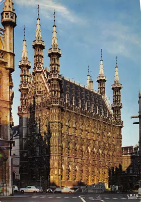 Hôtel de ville de Louvain — façade gothique ornée — éditeur IRIS