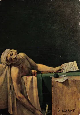 Assassinat de Marat — peinture de Jacques-Louis David — éditeur Editions Meddends - Bruxelles