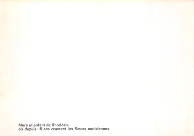 Mère et enfant de Rhodésie — scène de vie — éditeur non visible — पीछे