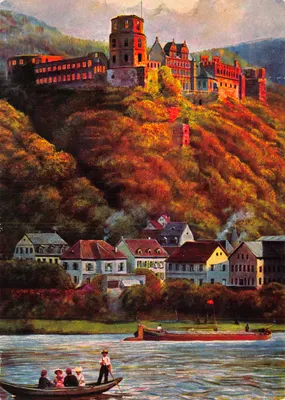 Heidelberg — château vu de la Hirschgasse — éditeur Verlag Edmund von König, n° 804