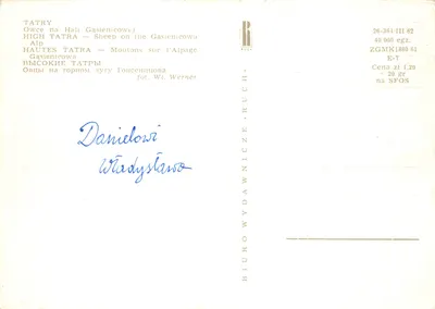 Tatras — Ovces sur l'Alpage Gąsienicowa — éditeur BIURO WYDAWNICZE RUCH — पीछे
