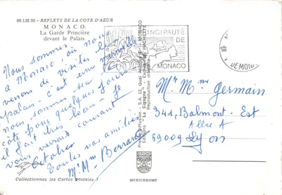Palais Princier de Monaco — La Garde Princière devant le Palais — Éditeur IRIS — पीछे