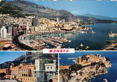 Monaco — vue panoramique du port et du Rocher — éditeur Presses-Diffusion « La Cigogne »