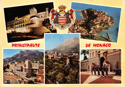 Principauté de Monaco — Vue du Palais, du Rocher et de la Garde