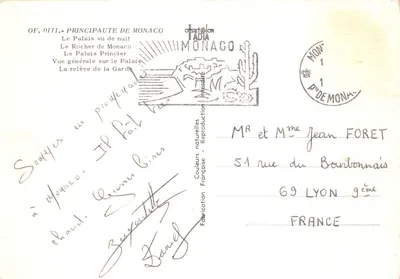 Principauté de Monaco — Vue du Palais, du Rocher et de la Garde — पीछे