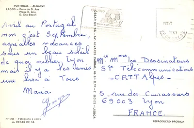 Lagos – Praia de D. Ana — éditeur CÉSAR DE SÁ, n° 205 — पीछे