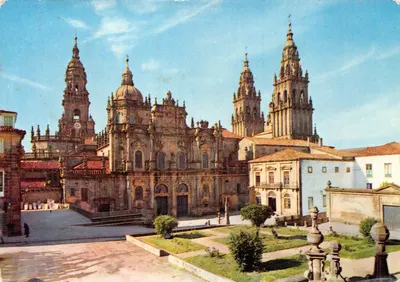 Santiago de Compostela — Cathédrale, façade, azabacherie et palacio arzobispal — Éditions Sicilia, n°2