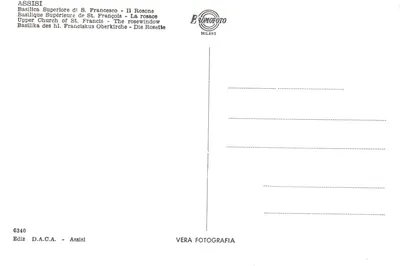 Assisi — Rosace de la Basilique Supérieure de Saint-François — Éditeur PROMOFOTO MILANO, n° 0340 — पीछे