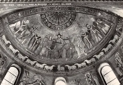 Roma - Chiesa di S. Maria in Trastevere - Il mosaico dell'abside