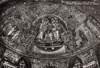 Mosaïque de l'abside de la Basilique S. Maria Maggiore — œuvre de Jacopo da Torritta, Rome