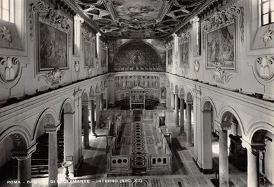 Roma - Basilique de Saint-Clement - Intérieur (sec. XII) — éditeur E. Richter, n° 1161