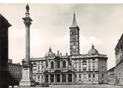 Piazza del Popolo — église Santa Maria dei Miracoli et colonne de Trajan — éditeur Fotolorapida Terni, n° 0415
