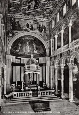 Roma — Interno della Basilica di S. Agnese fuori le Mura — E. Richter Roma