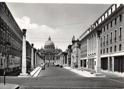Rome — vue de la basilique Saint-Pierre depuis la Via della Conciliazione — éditeur Fotorapida Ierni, n° 0371