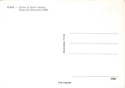 Roma — Crypte de Santa Cecilia — éditeur Bromostampa Torino, n° 5056 — पीछे